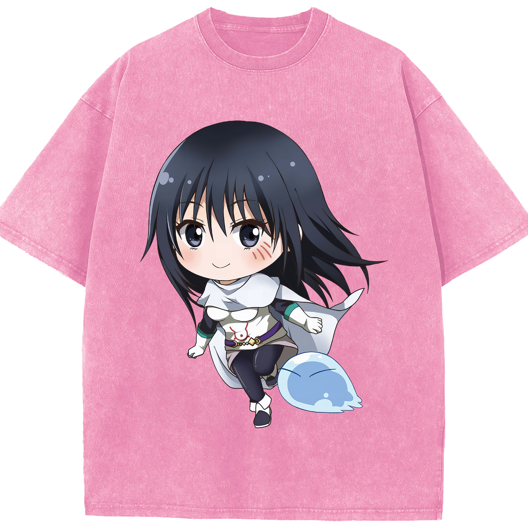 （画像用） 転スラ Regarding Reincarnated to Slime 綿100% ヴィンテージ風 半袖Tシャツ（フロントプリント）